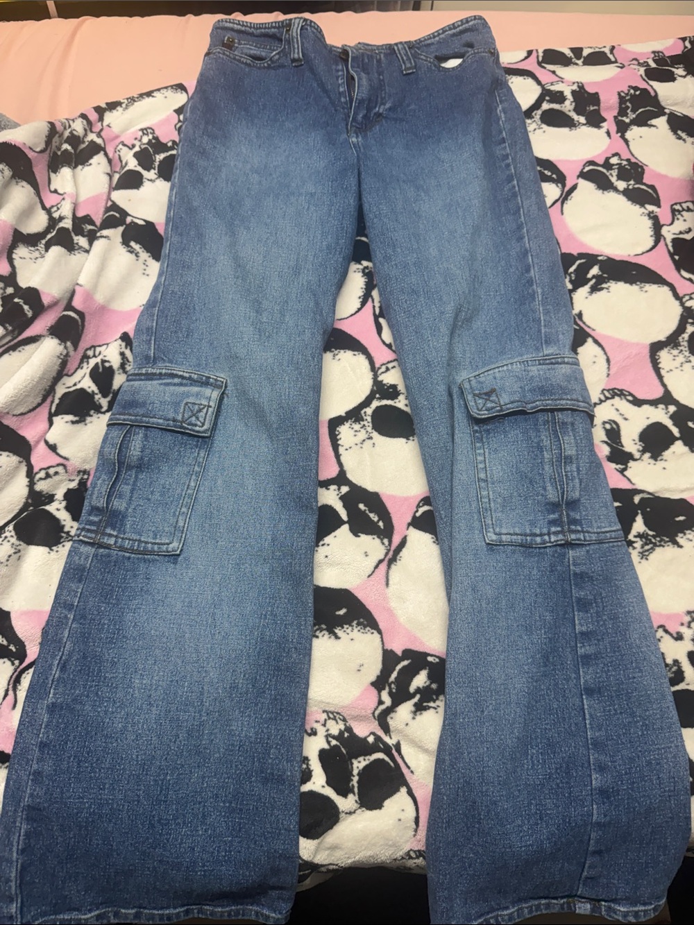 Vintage Mudd Blue Cargo Flare Jeans